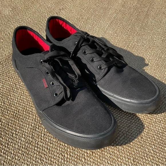 Amnesia Shoes Men’s Canvas Skate Sneakers Black Red Size 11 - Picture 2 of 7